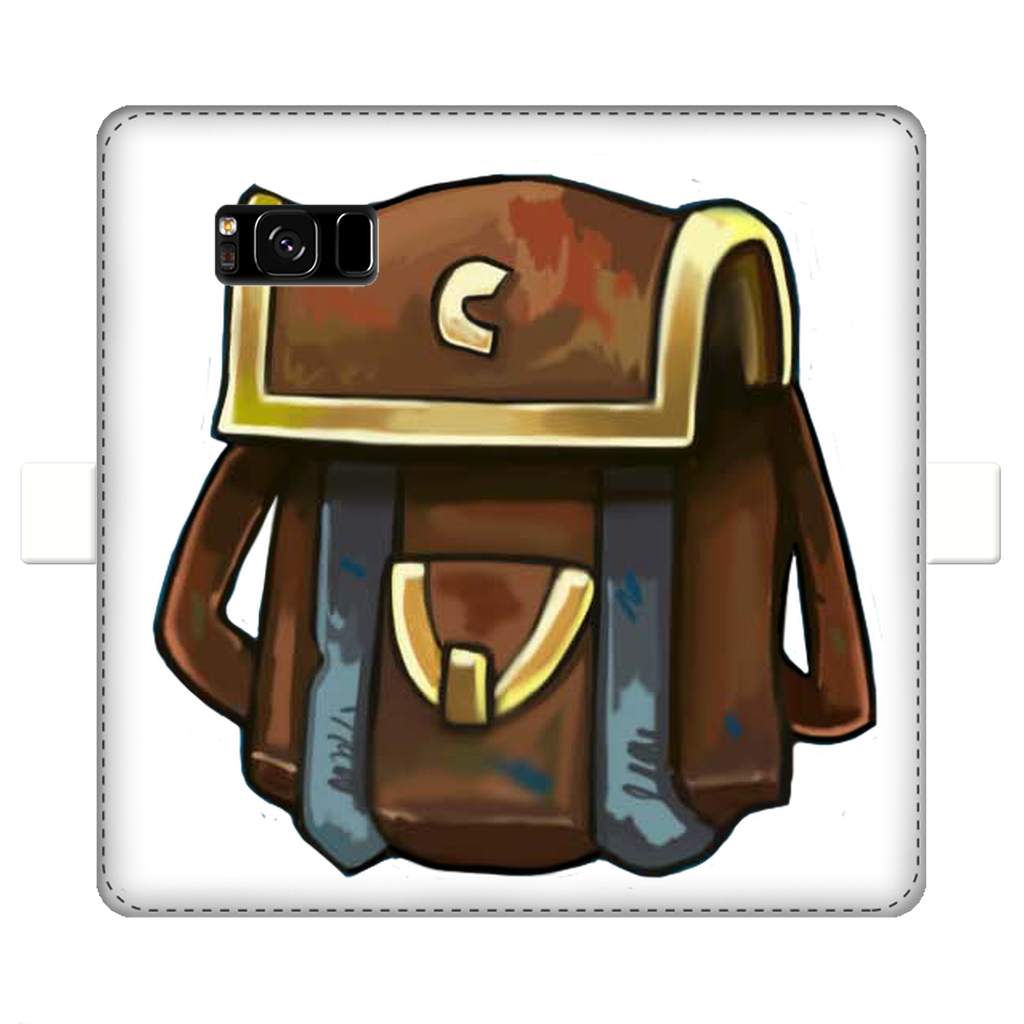 Brown Bag Fully Printed Wallet Case featuring vibrant UV-printed designs, magnetic closure, and faux leather material, suitable for iPhone and Samsung models.