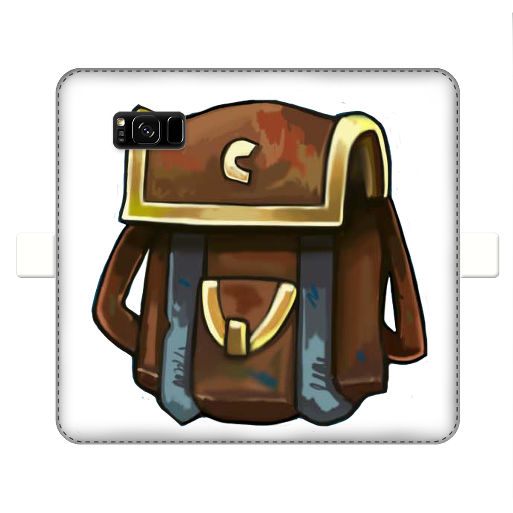 Brown Bag Fully Printed Wallet Case featuring vibrant UV-printed designs, magnetic closure, and faux leather material, suitable for iPhone and Samsung models.