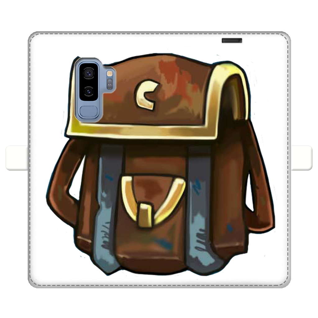 Brown Bag Fully Printed Wallet Case featuring vibrant UV-printed designs, magnetic closure, and faux leather material, suitable for iPhone and Samsung models.