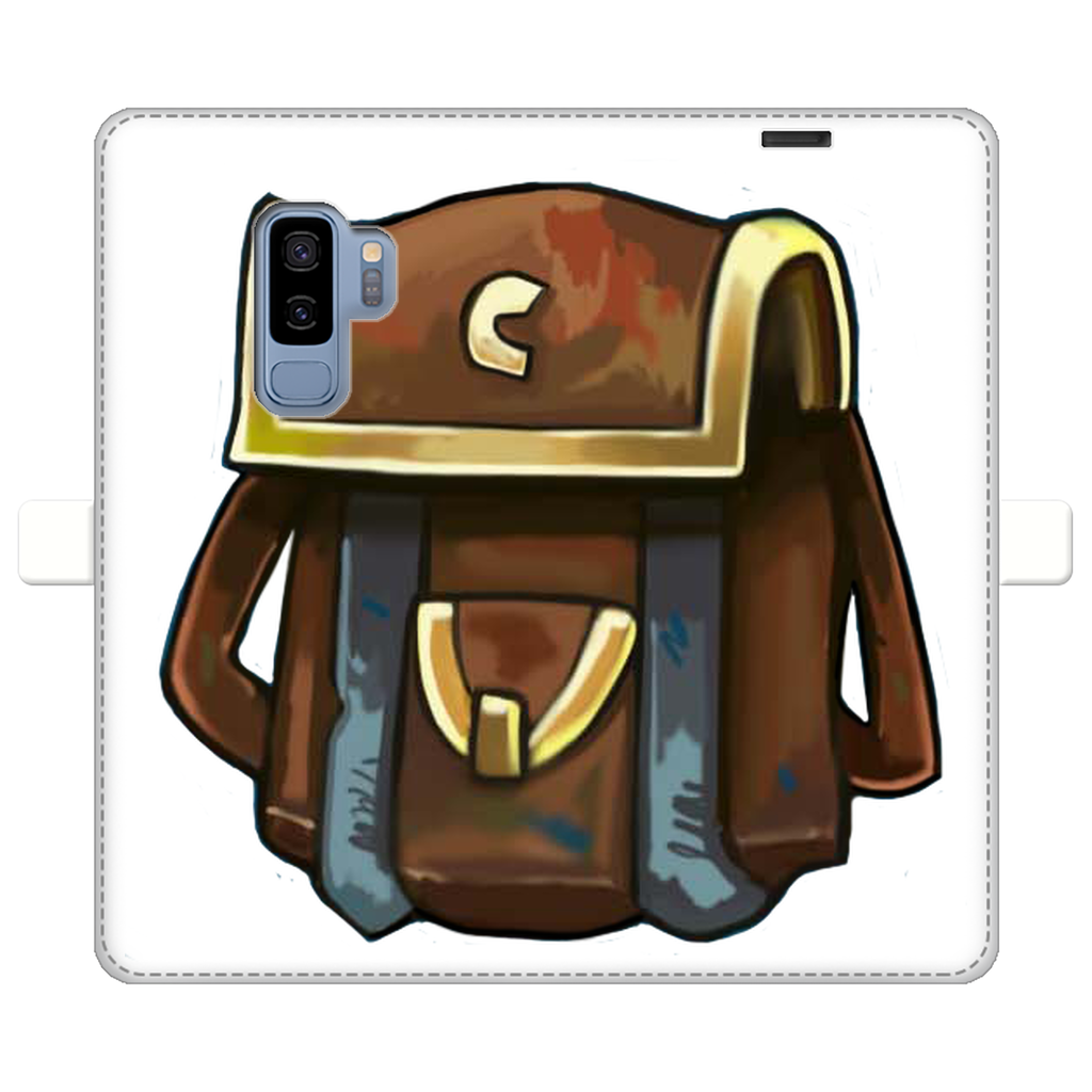 Brown Bag Fully Printed Wallet Case featuring vibrant UV-printed designs, magnetic closure, and faux leather material, suitable for iPhone and Samsung models.