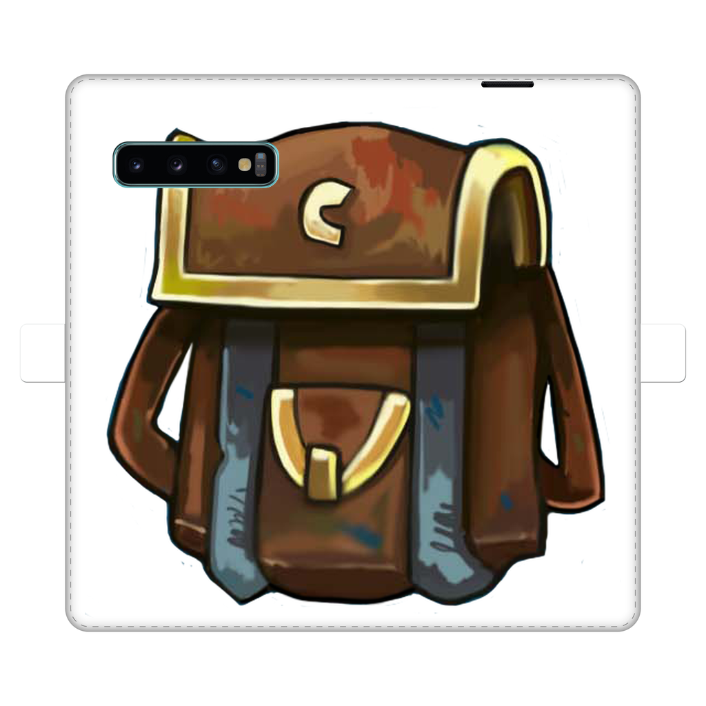 Brown Bag Fully Printed Wallet Case featuring vibrant UV-printed designs, magnetic closure, and faux leather material, suitable for iPhone and Samsung models.