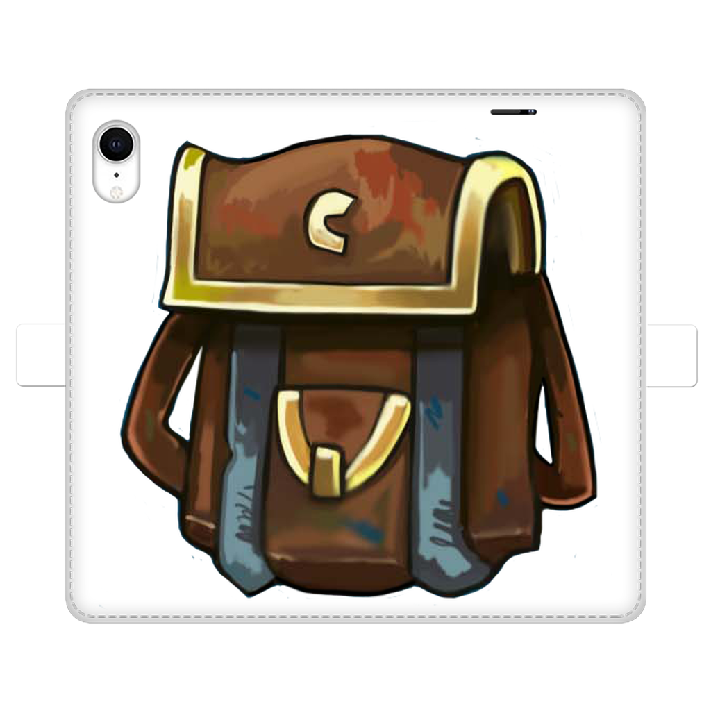 Brown Bag Fully Printed Wallet Case featuring vibrant UV-printed designs, magnetic closure, and faux leather material, suitable for iPhone and Samsung models.