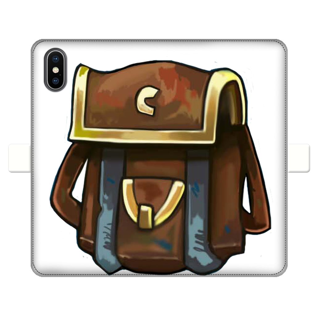 Brown Bag Fully Printed Wallet Case featuring vibrant UV-printed designs, magnetic closure, and faux leather material, suitable for iPhone and Samsung models.