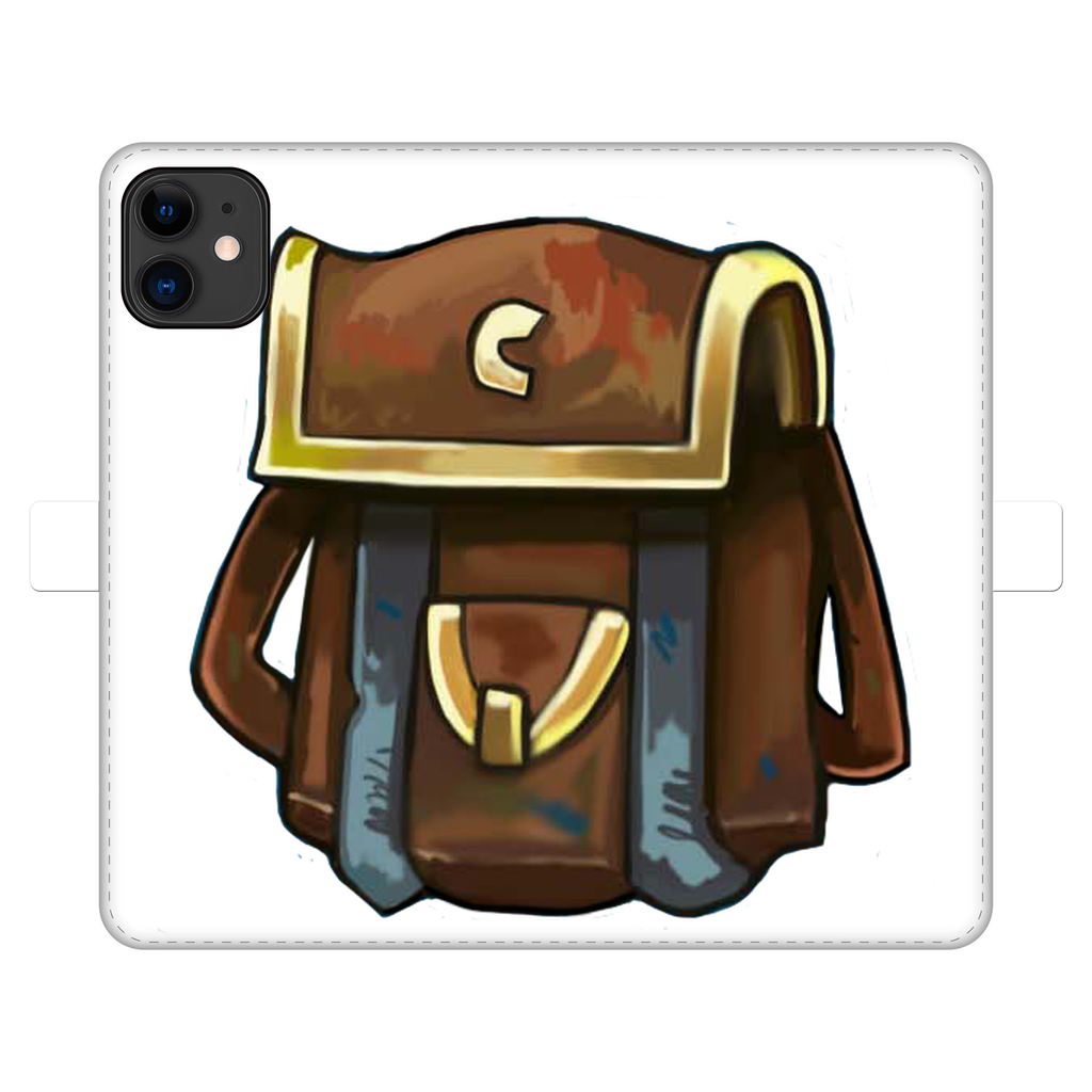 Brown Bag Fully Printed Wallet Case featuring vibrant UV-printed designs, magnetic closure, and faux leather material, suitable for iPhone and Samsung models.