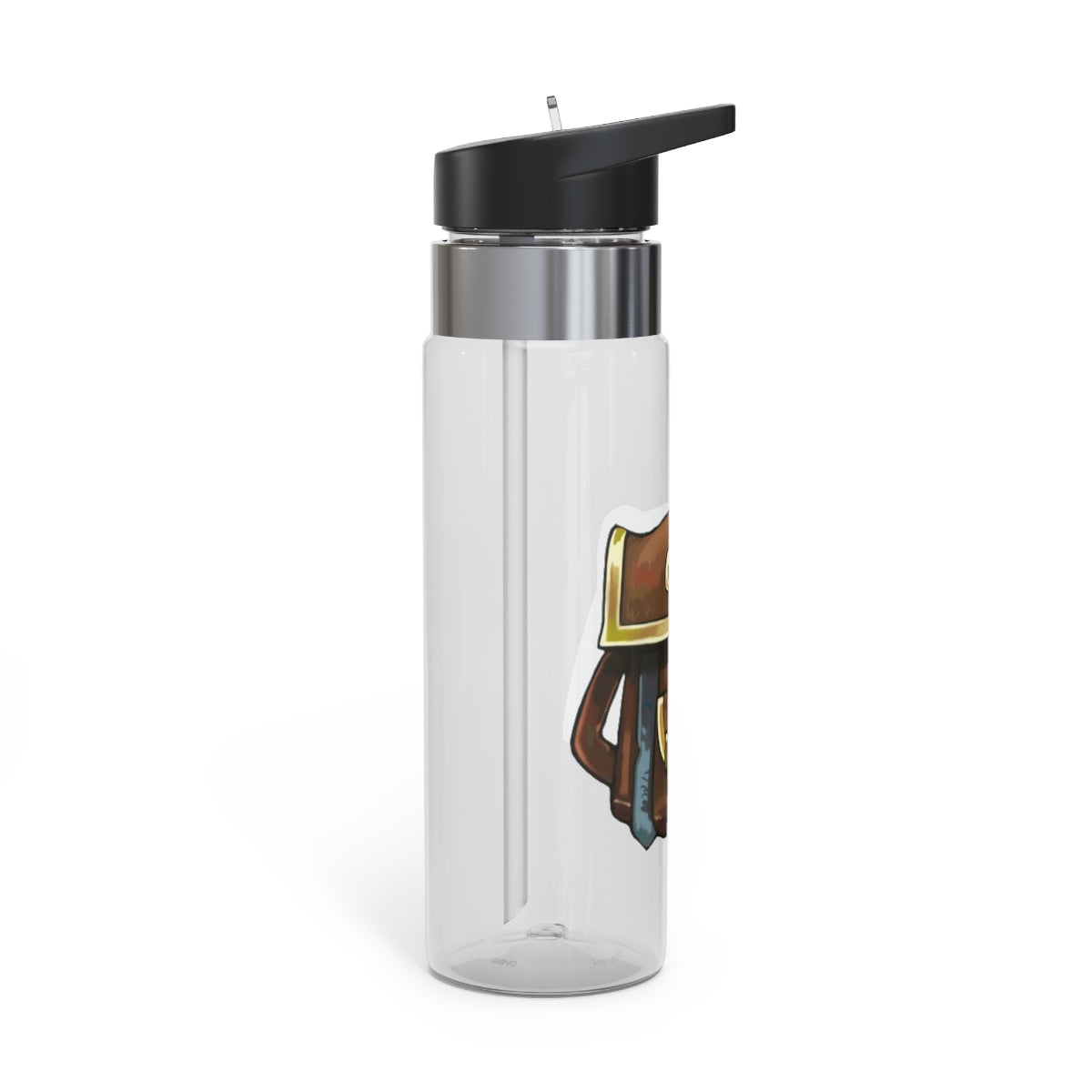 Brown Bag Kensington Tritan™ Sport Bottle in a stylish design, featuring a screw-on lid, straw, and carabiner hook, perfect for hydration on the go.