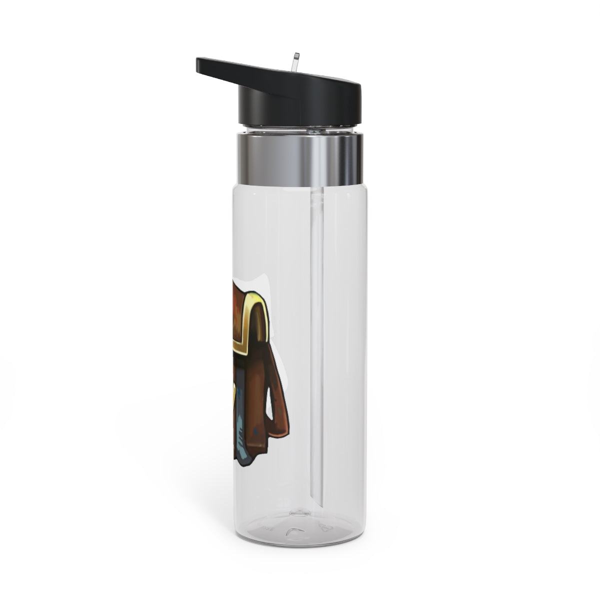 Brown Bag Kensington Tritan™ Sport Bottle in a stylish design, featuring a screw-on lid, straw, and carabiner hook, perfect for hydration on the go.