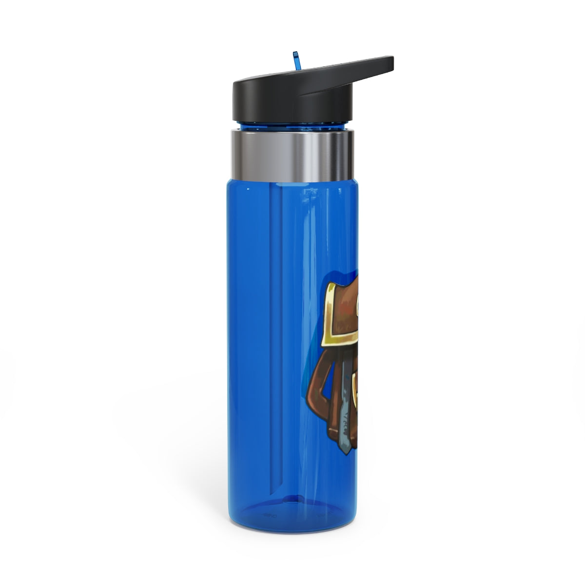 Brown Bag Kensington Tritan™ Sport Bottle in a stylish design, featuring a screw-on lid, straw, and carabiner hook, perfect for hydration on the go.