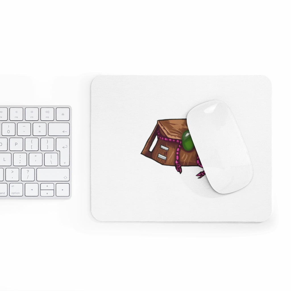 Brown Bag Mouse Pad featuring a personalized design with a smooth Neoprene surface and non-slip backing.