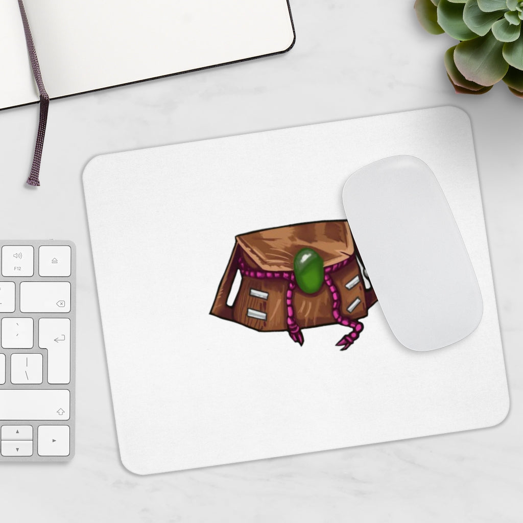 Brown Bag Mouse Pad featuring a personalized design with a smooth Neoprene surface and non-slip backing.