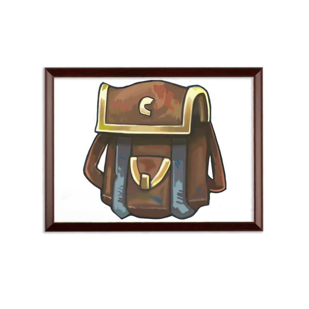 Brown Bag Sublimation Wall Plaque with ogee shaped edge and white printable surface, ideal for custom awards.