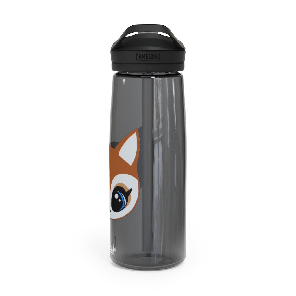 Brown Deer Head CamelBak Eddy® Water Bottle in 20oz and 25oz sizes, showcasing its unique design and durable construction.
