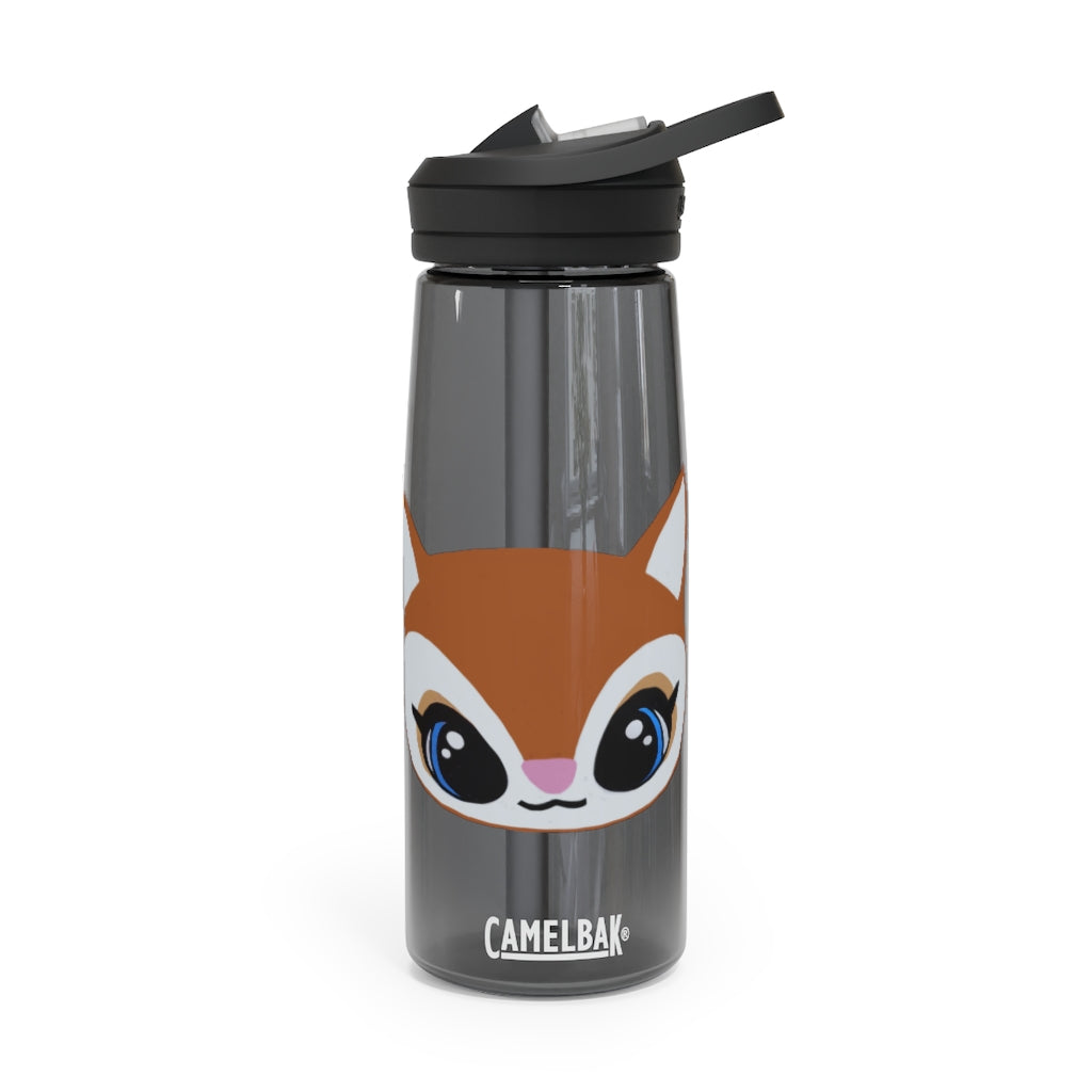 Brown Deer Head CamelBak Eddy® Water Bottle in 20oz and 25oz sizes, showcasing its unique design and durable construction.