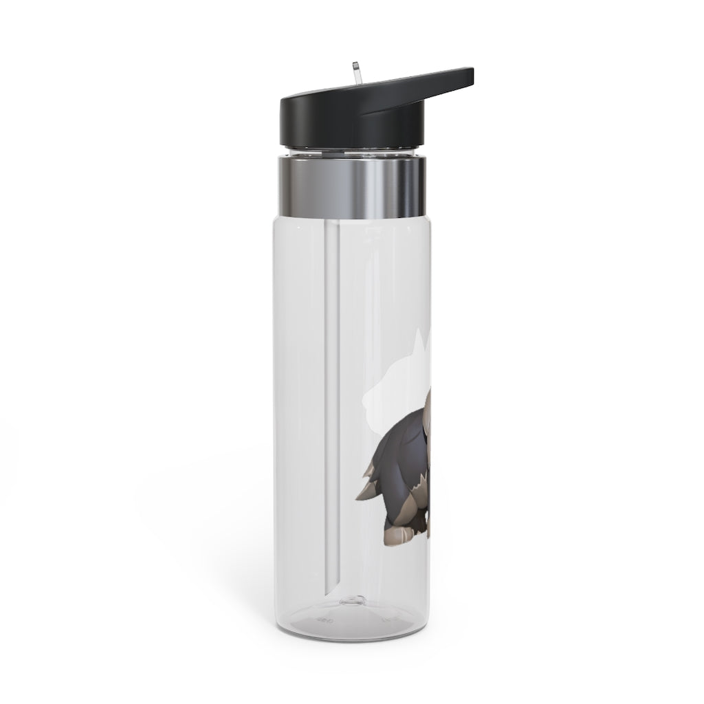 Brown Dog Kensington Tritan™ Sport Bottle in a stylish design, featuring a screw-on lid, straw, and carabiner hook for easy attachment.