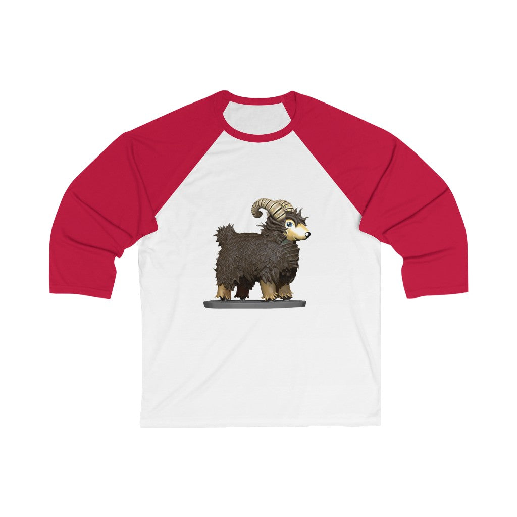 Brown Sheep Unisex 3/4 Sleeve Baseball Tee showcasing its stylish design and comfortable fit.