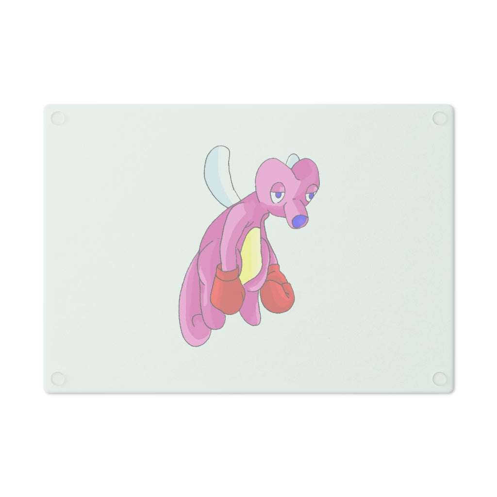 Bubbletare Cutting Board made of tempered glass with rubber dots for stability, showcasing a stylish design suitable for any kitchen.