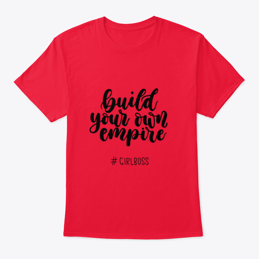 A stylish Girlboss Inspirational Quote T-Shirt made from 100% cotton, featuring a motivational design perfect for aspiring entrepreneurs.
