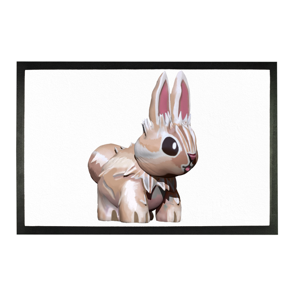 Bunny Sublimation Doormat featuring a cute bunny design on a rubber base, ideal for personalizing your entryway.