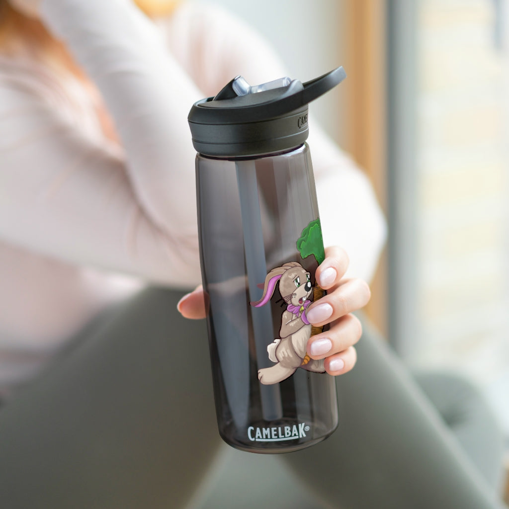 Bunny with Carrot CamelBak Eddy® Water Bottle in 20oz and 25oz sizes, showcasing its playful design and robust Tritan™ material.