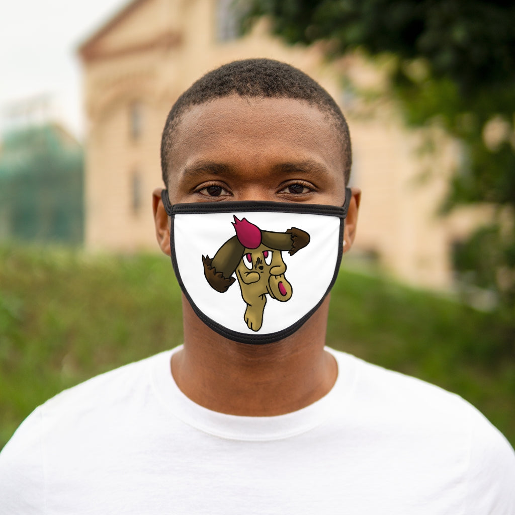 Bunyun Mixed-Fabric Face Mask featuring a black outer edge and soft cotton interior, designed for comfort and style.