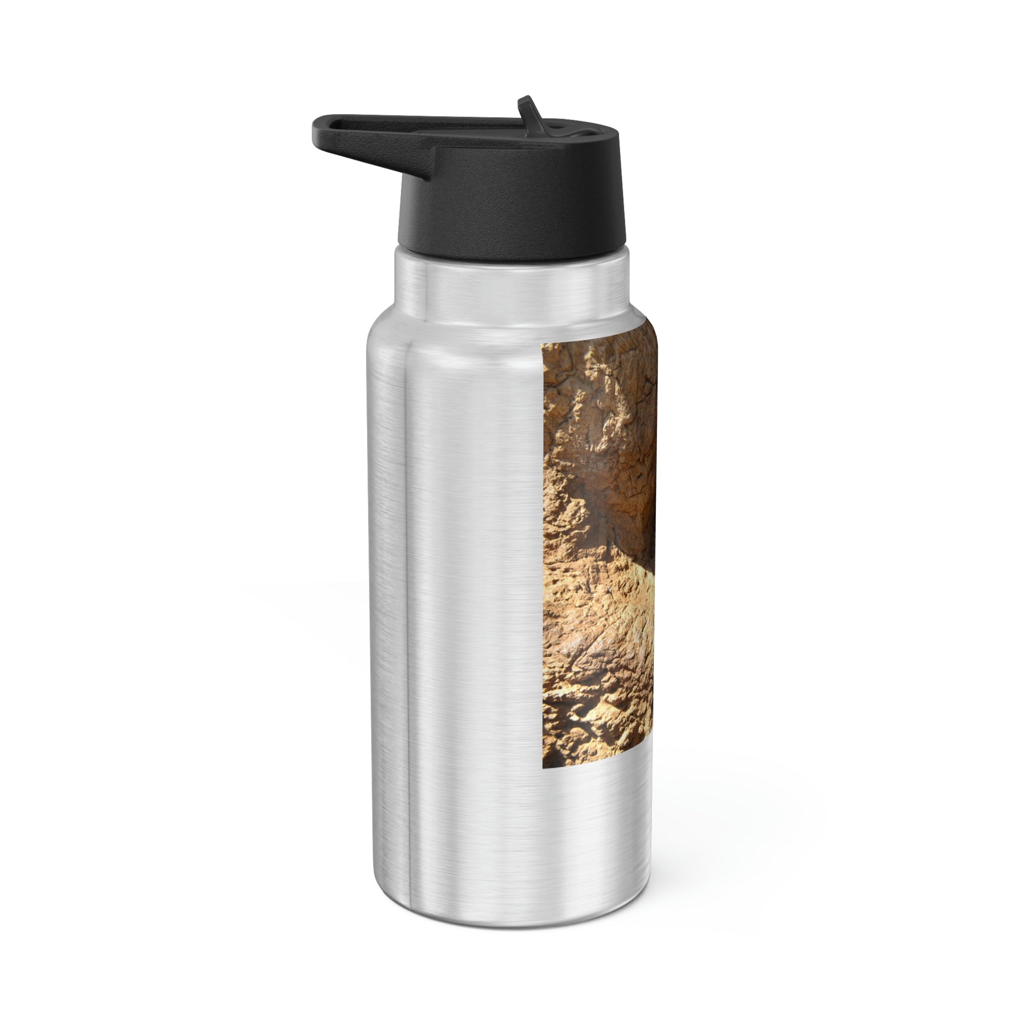 Cactus Gator Tumbler in stainless steel with a plastic straw, showcasing a customizable design.