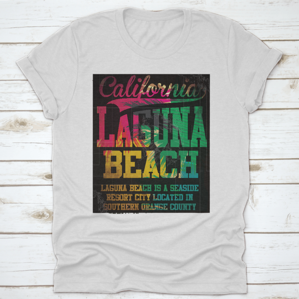 California Laguna Beach Vector Art Shirt showcasing a unique graphic design on a comfortable cotton fabric.
