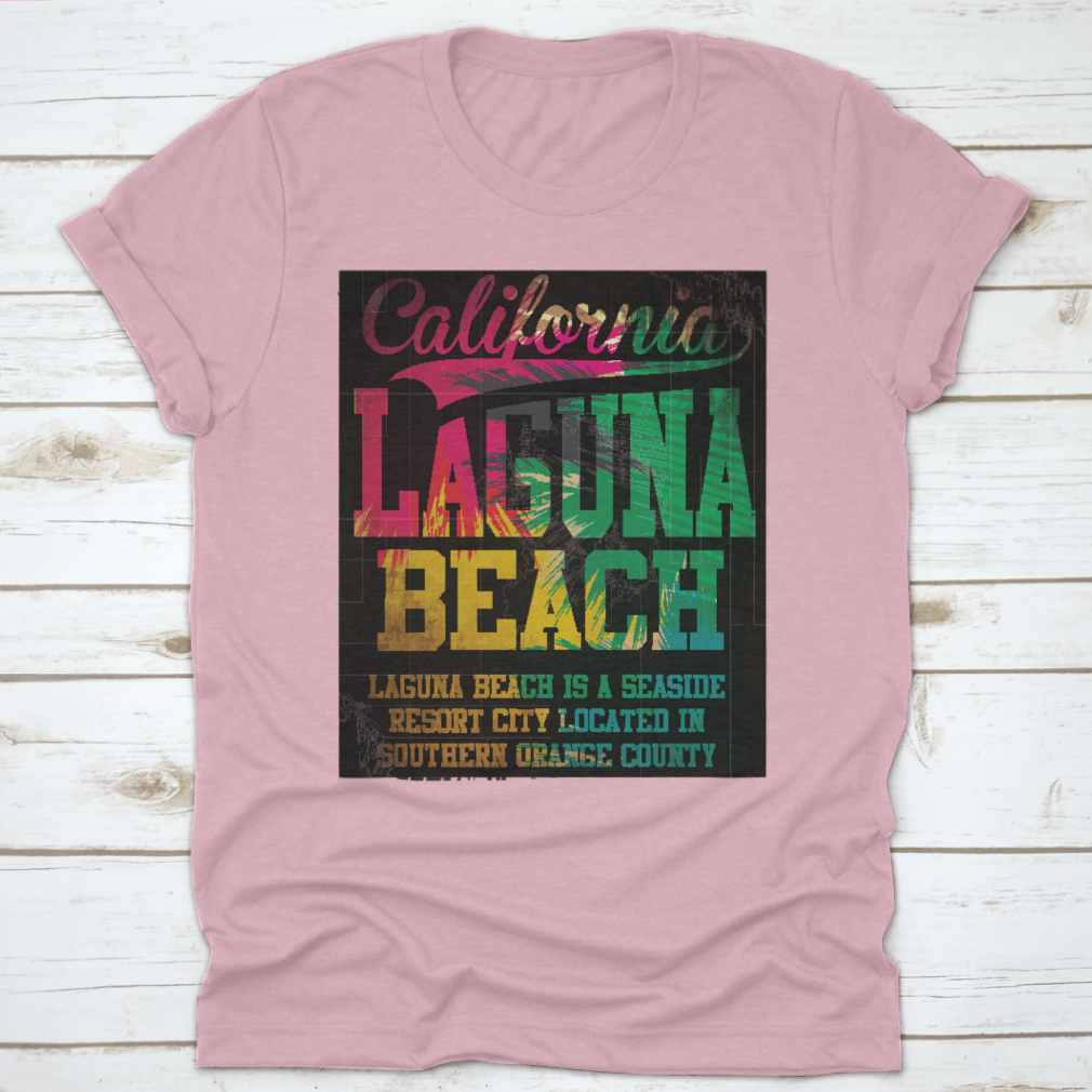 California Laguna Beach Vector Art Shirt showcasing a unique graphic design on a comfortable cotton fabric.