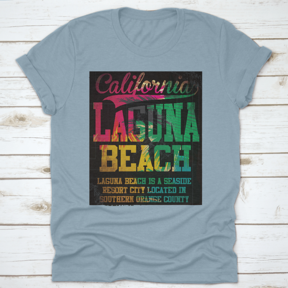 California Laguna Beach Vector Art Shirt showcasing a unique graphic design on a comfortable cotton fabric.