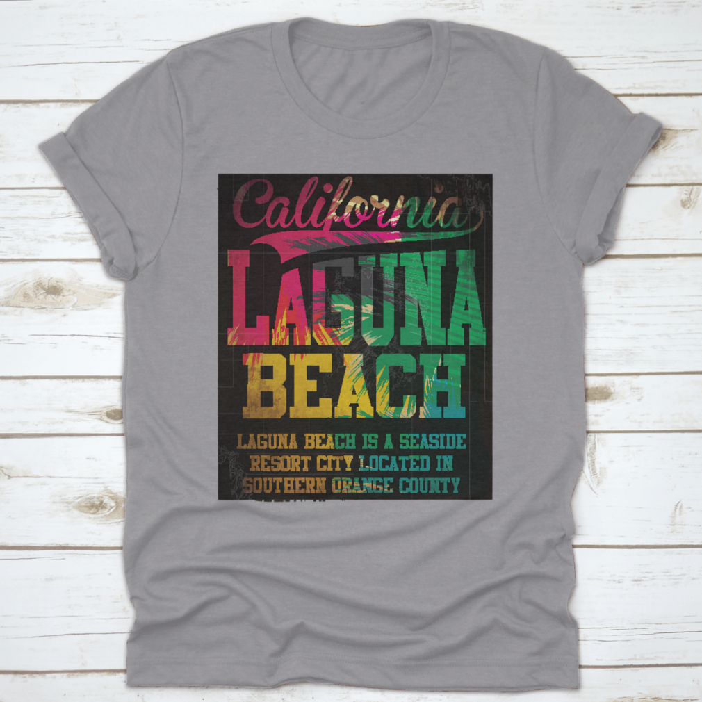 California Laguna Beach Vector Art Shirt showcasing a unique graphic design on a comfortable cotton fabric.