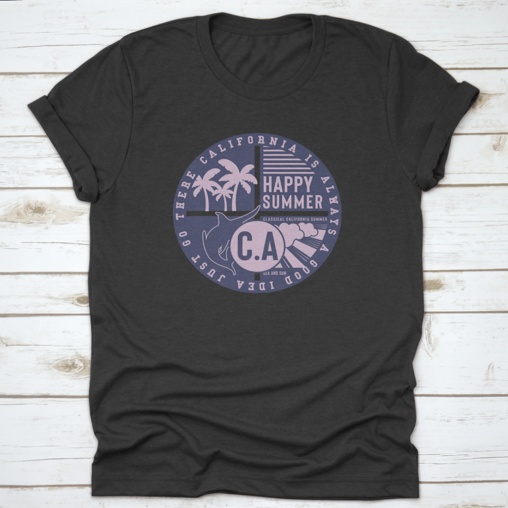 California Paradise summer theme element featuring a vibrant swordfish design on a comfortable cotton fabric.