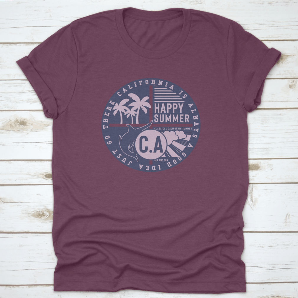 California Paradise summer theme element featuring a vibrant swordfish design on a comfortable cotton fabric.
