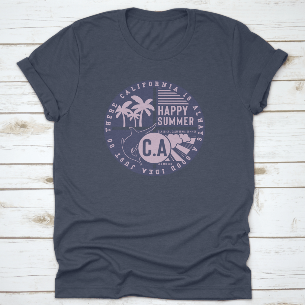 California Paradise summer theme element featuring a vibrant swordfish design on a comfortable cotton fabric.