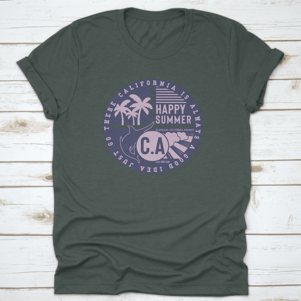 California Paradise summer theme element featuring a vibrant swordfish design on a comfortable cotton fabric.