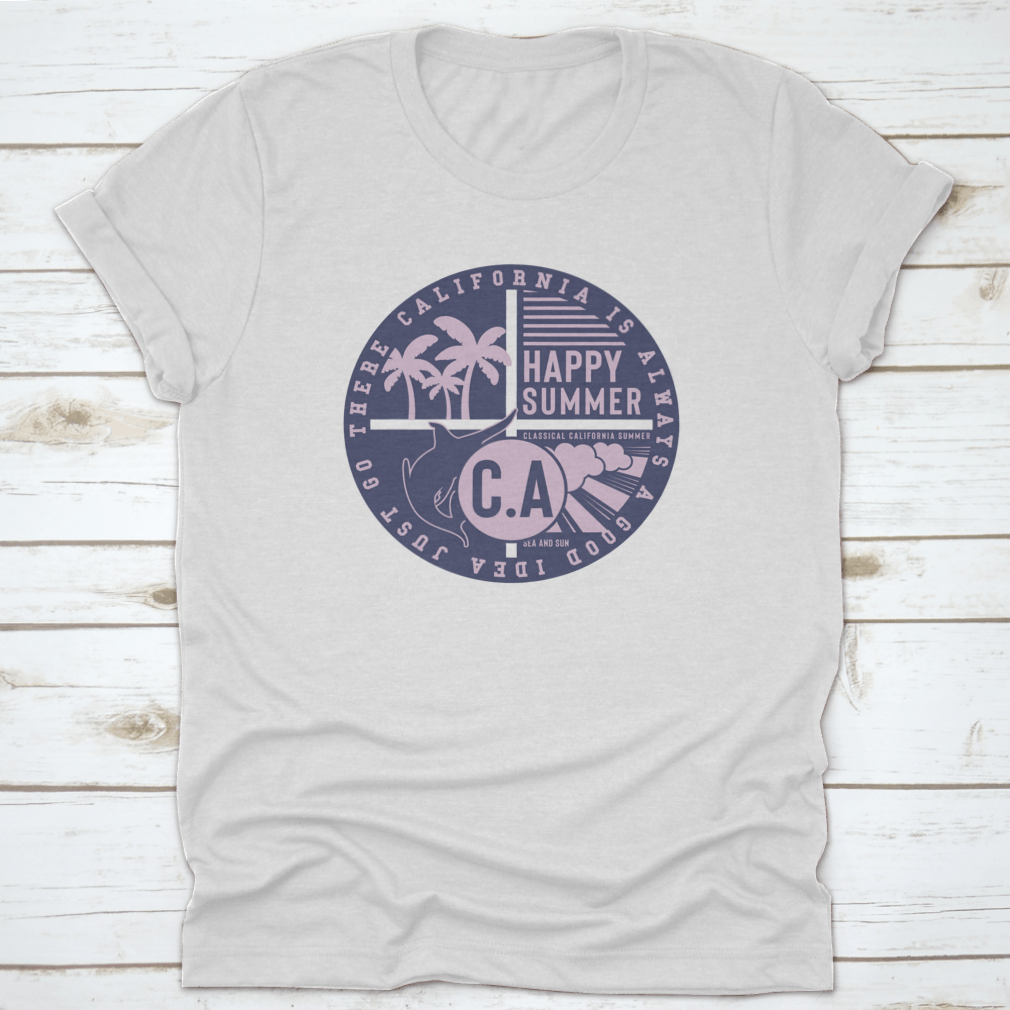 California Paradise summer theme element featuring a vibrant swordfish design on a comfortable cotton fabric.