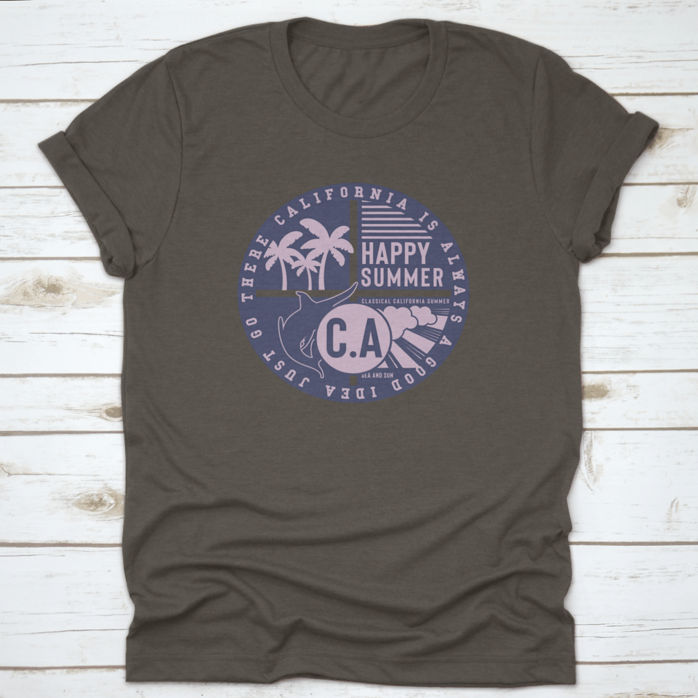 California Paradise summer theme element featuring a vibrant swordfish design on a comfortable cotton fabric.
