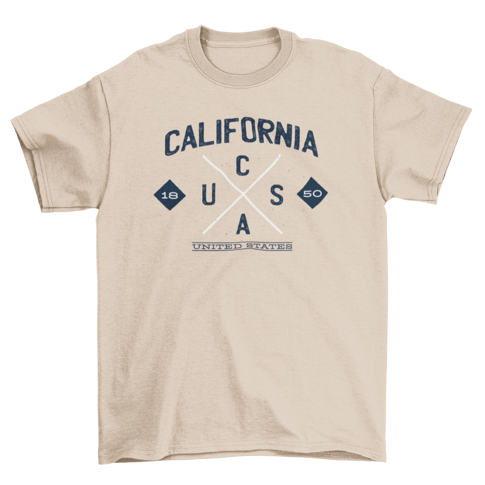 California State Hipster Logo T-shirt featuring a trendy design representing California's culture.