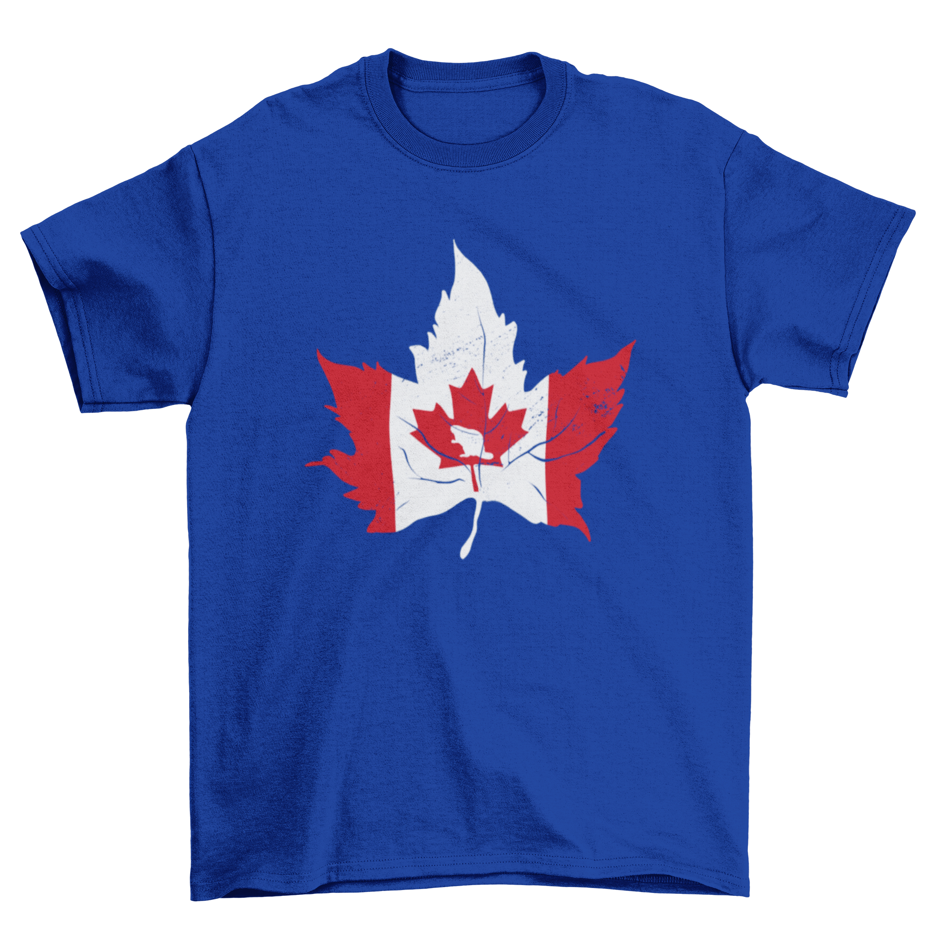 A stylish Canada maple leaf flag t-shirt featuring a vibrant maple leaf design with the Canadian flag inside, perfect for showcasing Canadian pride.