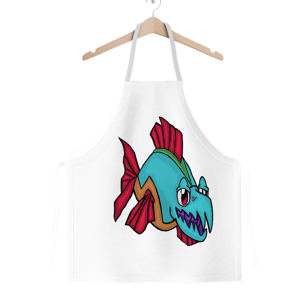 Cannip Classic Sublimation Adult Apron in vibrant colors, showcasing its polyester fabric and adjustable ties.