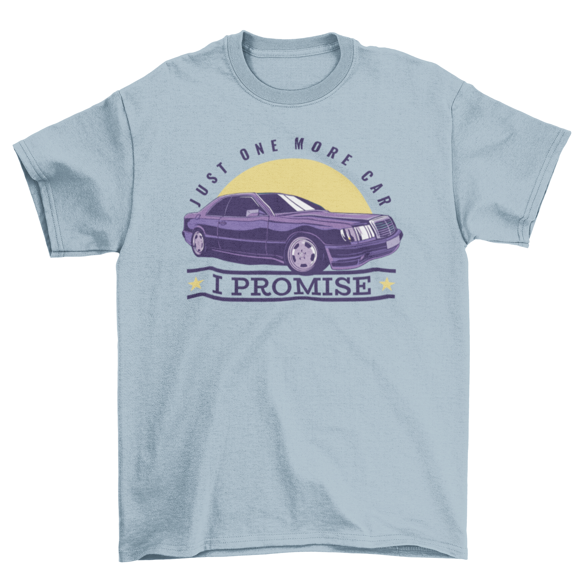Car Buying Quote T-Shirt featuring a stylish car illustration and humorous quote, perfect for car enthusiasts.