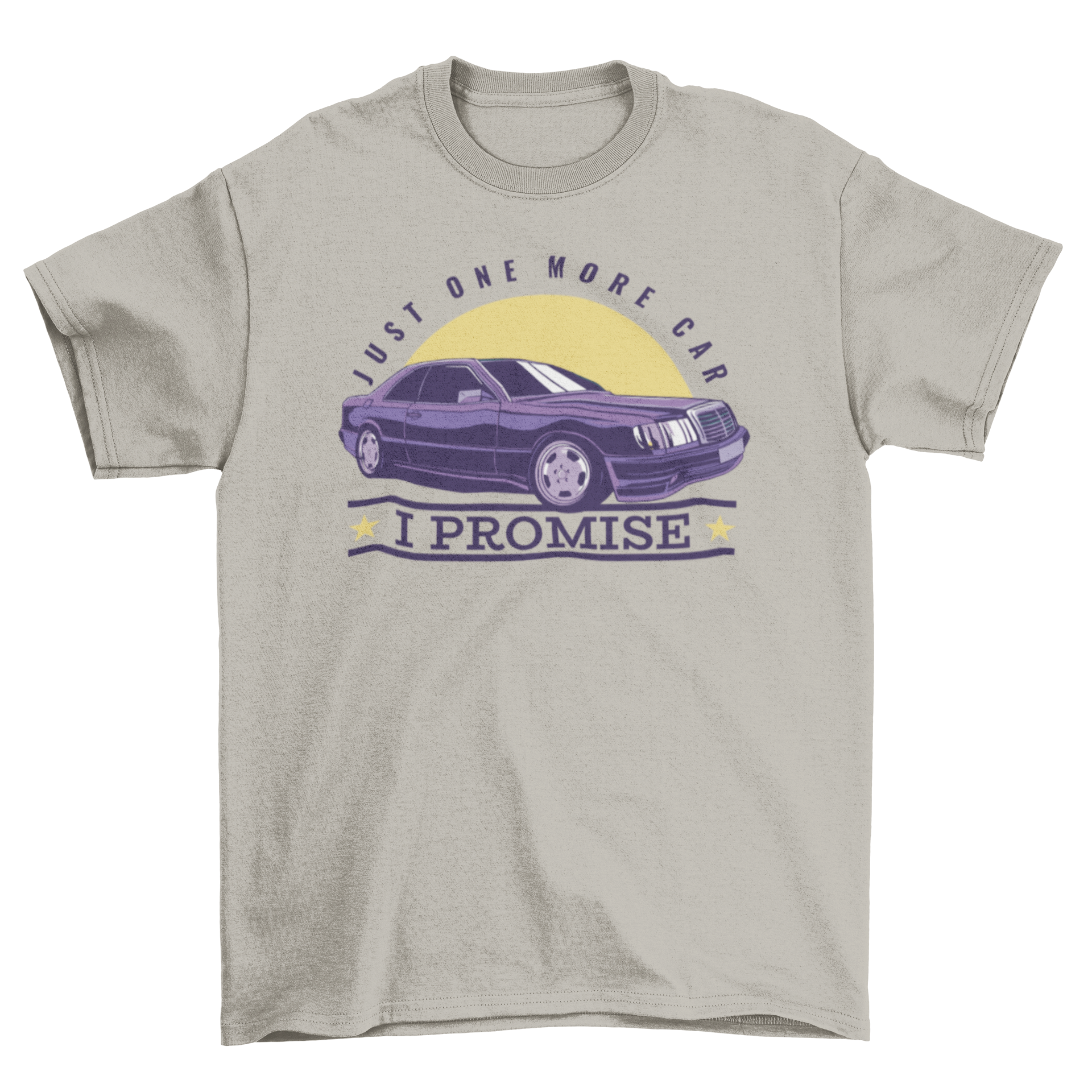Car Buying Quote T-Shirt featuring a stylish car illustration and humorous quote, perfect for car enthusiasts.
