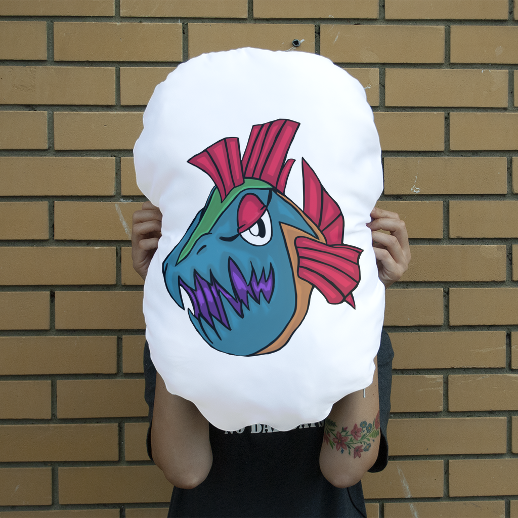 A large, personalized cushion featuring a face print, showcasing its vibrant colors and soft texture, perfect for cuddling.