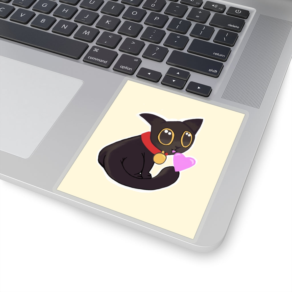 A collection of Cat Drawing Kiss-Cut Stickers in various shapes and sizes, showcasing vibrant designs on a white background.