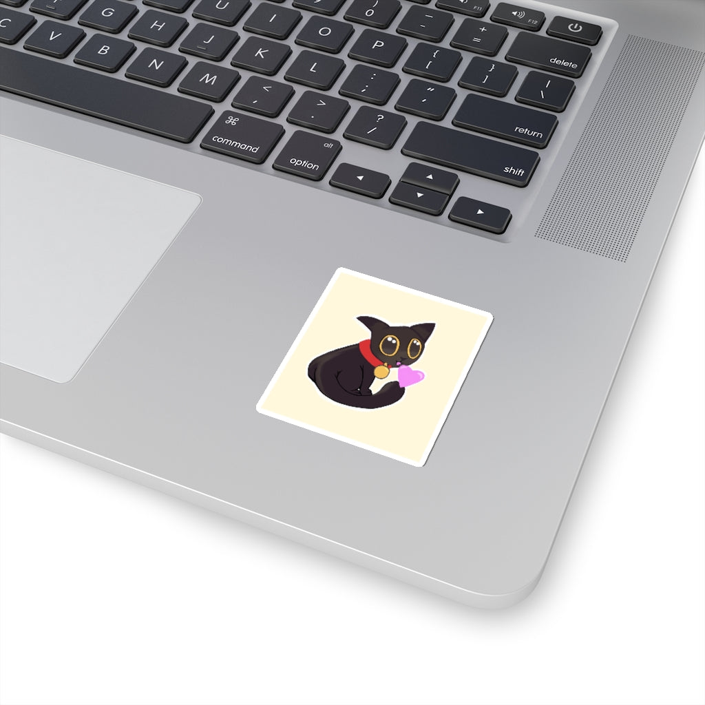 A collection of Cat Drawing Kiss-Cut Stickers in various shapes and sizes, showcasing vibrant designs on a white background.