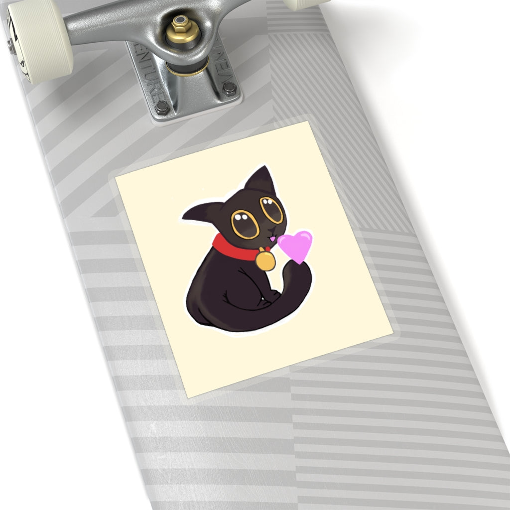 A collection of Cat Drawing Kiss-Cut Stickers in various shapes and sizes, showcasing vibrant designs on a white background.