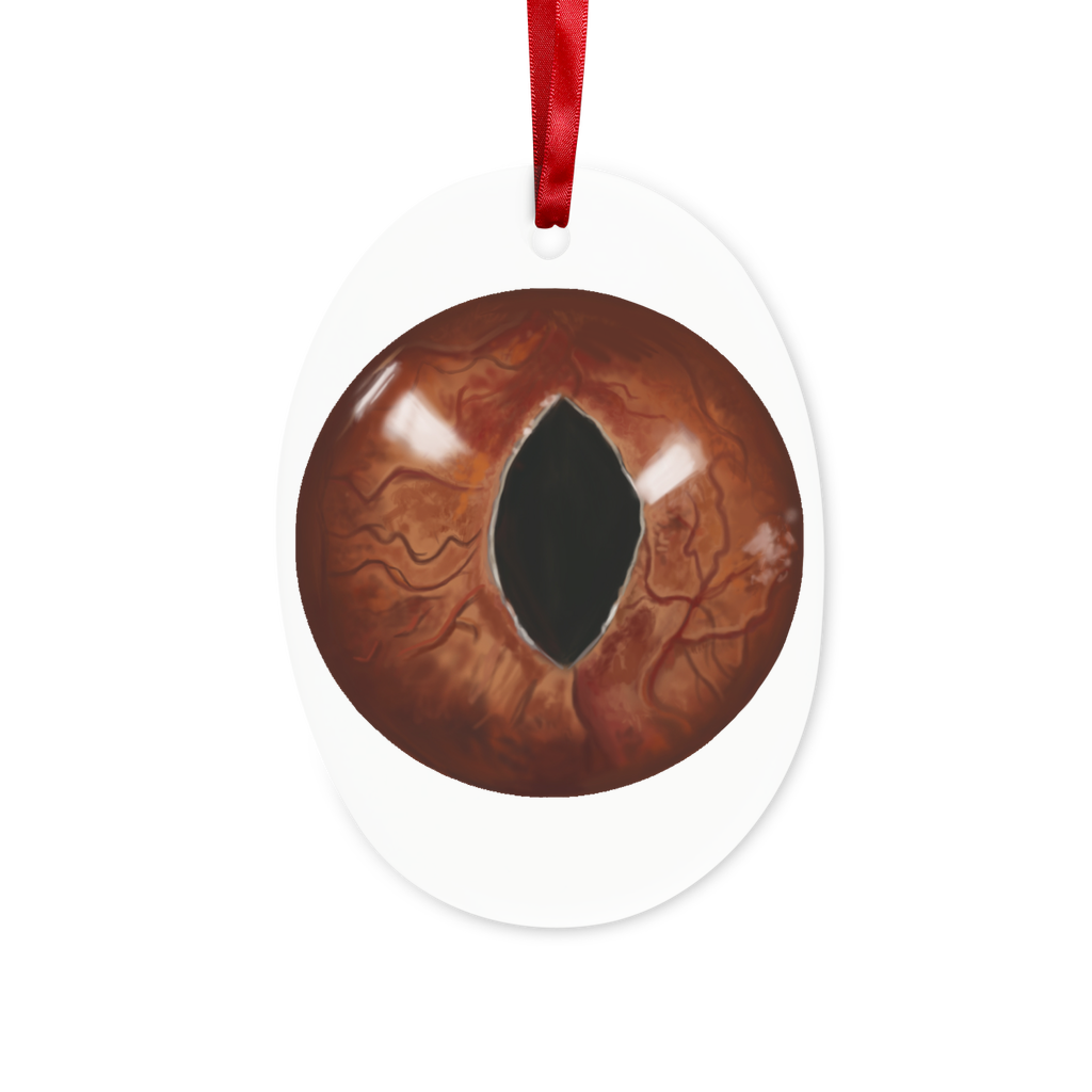 A charming Cat Eyes Ceramic Hanging Ornament featuring a whimsical cat design, perfect for Christmas decoration or personalized gifting.