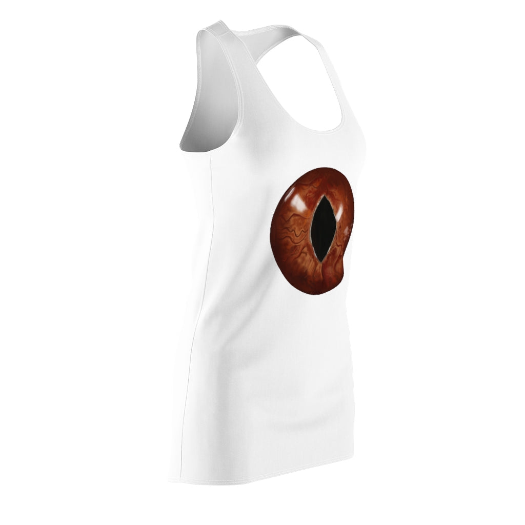 A stylish Cat Eyes Women's Cut & Sew Racerback Dress featuring a unique design and comfortable fit, perfect for various occasions.