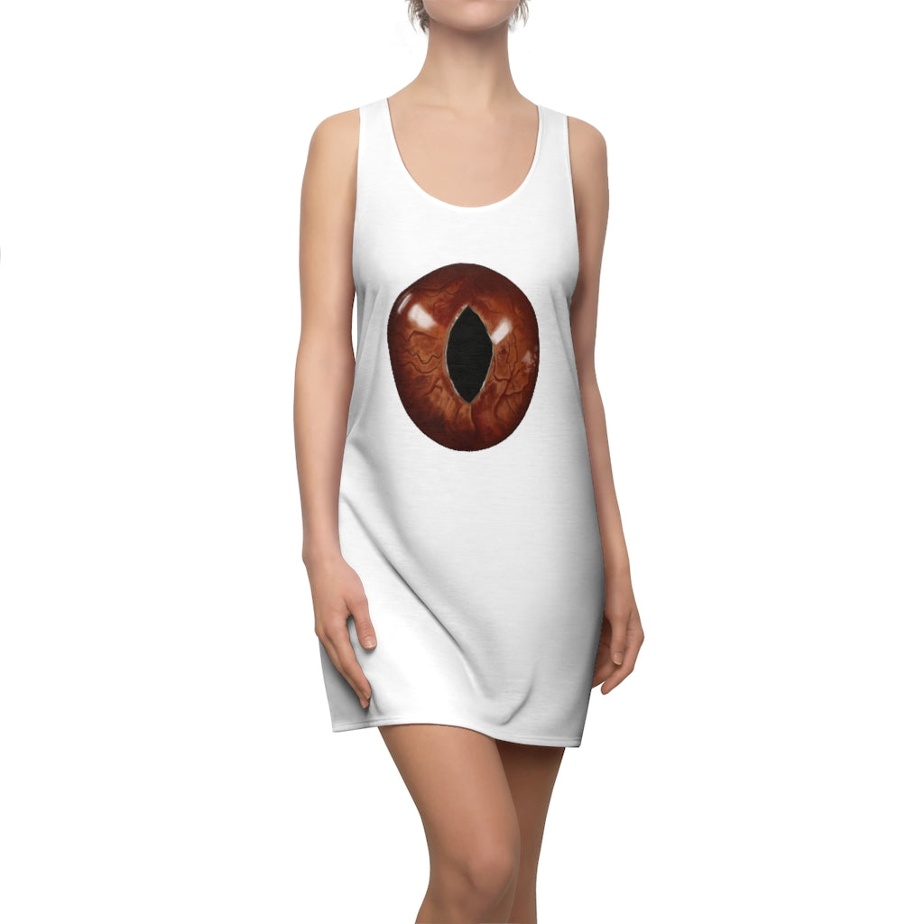 A stylish Cat Eyes Women's Cut & Sew Racerback Dress featuring a unique design and comfortable fit, perfect for various occasions.