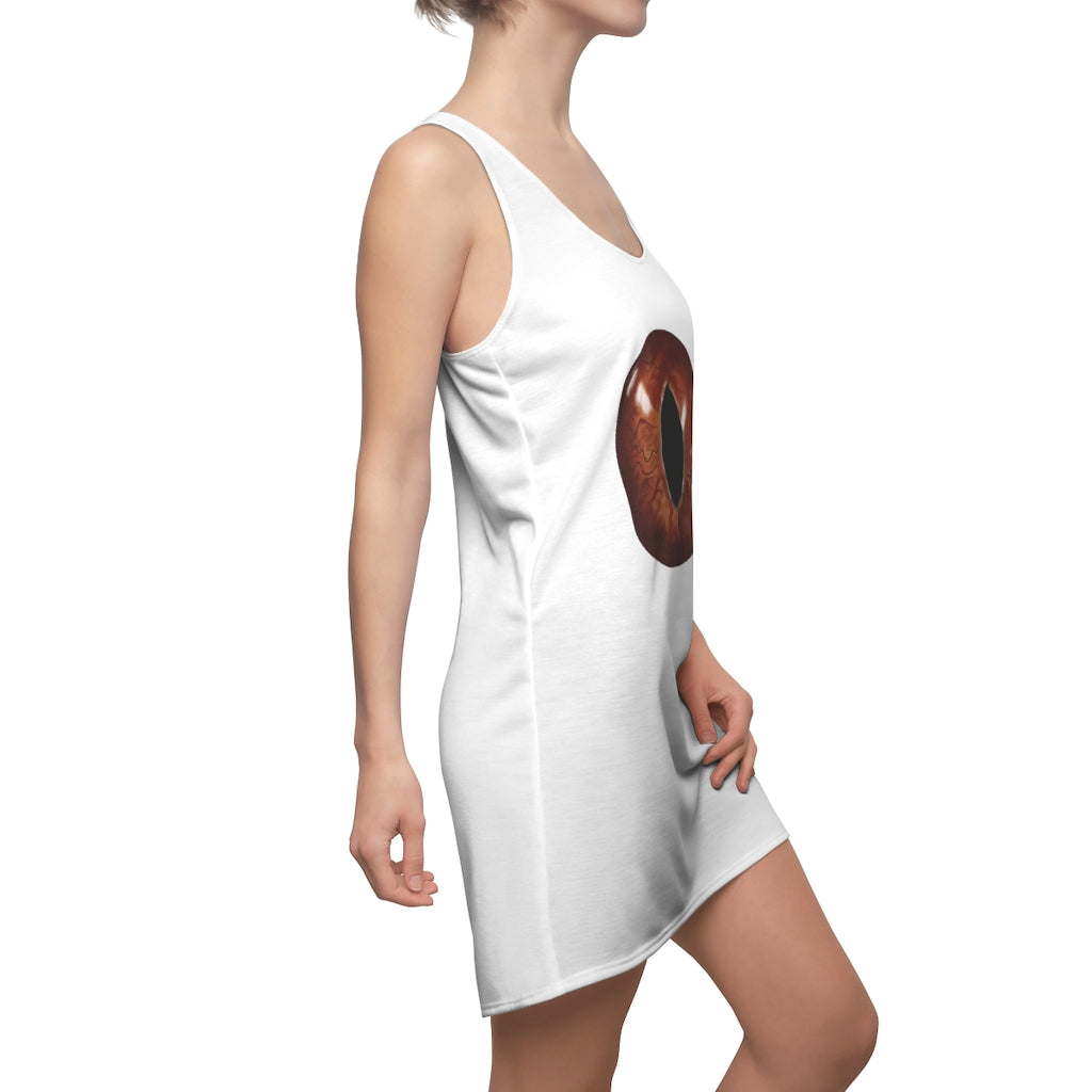 A stylish Cat Eyes Women's Cut & Sew Racerback Dress featuring a unique design and comfortable fit, perfect for various occasions.