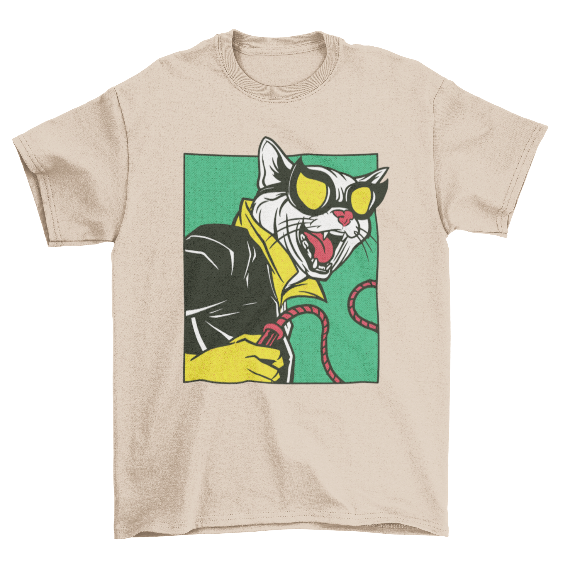 A humorous Cat Woman parody t-shirt featuring a playful design, perfect for cat lovers and comic fans.