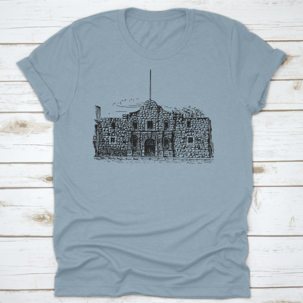 A graphic design shirt featuring the Cathedral Hwere Battle in Florida, made from 100% cotton with a classic fit and durable construction.