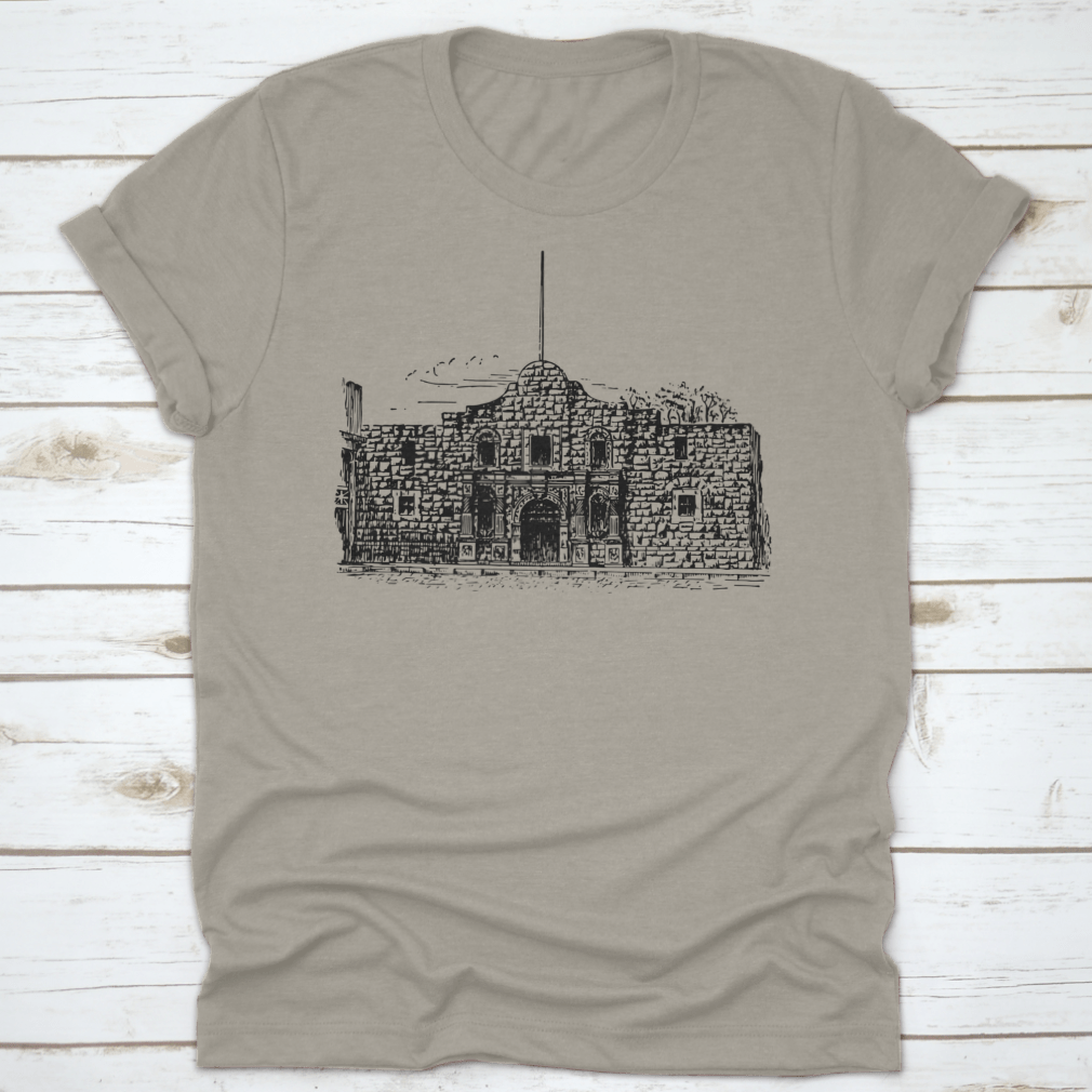 A graphic design shirt featuring the Cathedral Hwere Battle in Florida, made from 100% cotton with a classic fit and durable construction.